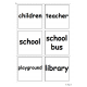 SCHOOL Vocabulary Activity - Word to Picture Match